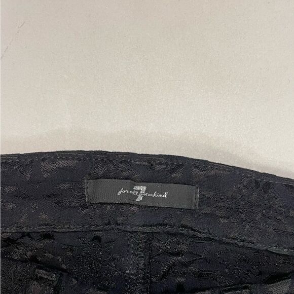 7 For All Mankind All Over Print Skinny Pants Women Size 24 Black - Picture 5 of 10